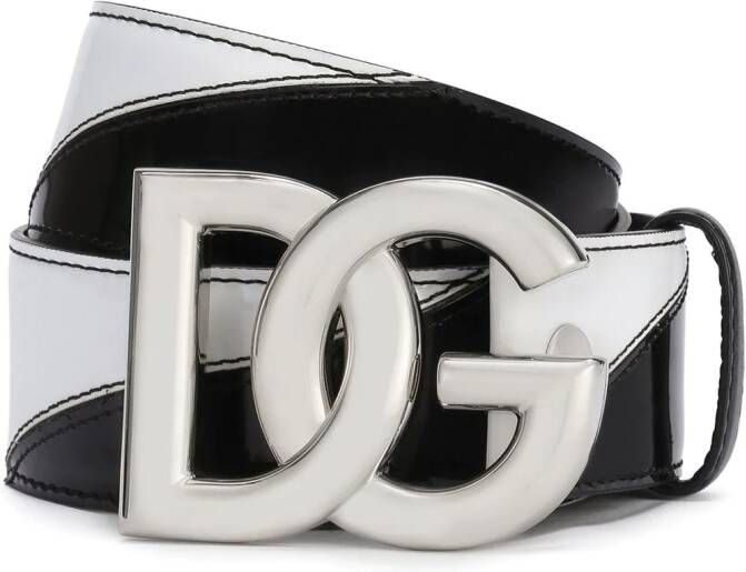 Dolce & Gabbana Riem met logogesp Zwart