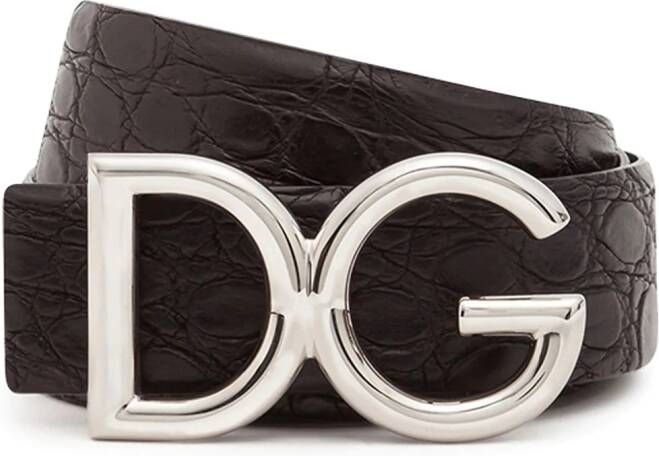Dolce & Gabbana Riem met logoplakkaat Zwart