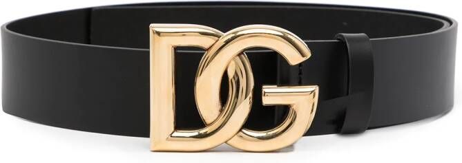 Dolce & Gabbana Riem met logoplakkaat Zwart