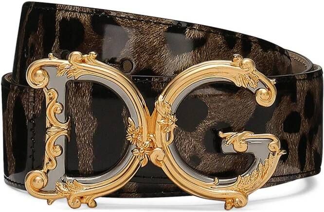 Dolce & Gabbana Riem met luipaardprint Bruin