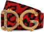 Dolce & Gabbana Leren riem met luipaardprint Rood - Thumbnail 1