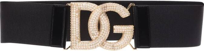 Dolce & Gabbana Riem verfraaid met logogesp Zwart