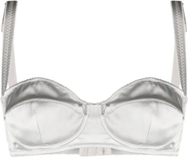 Dolce & Gabbana Satijnen balconette bh Zilver