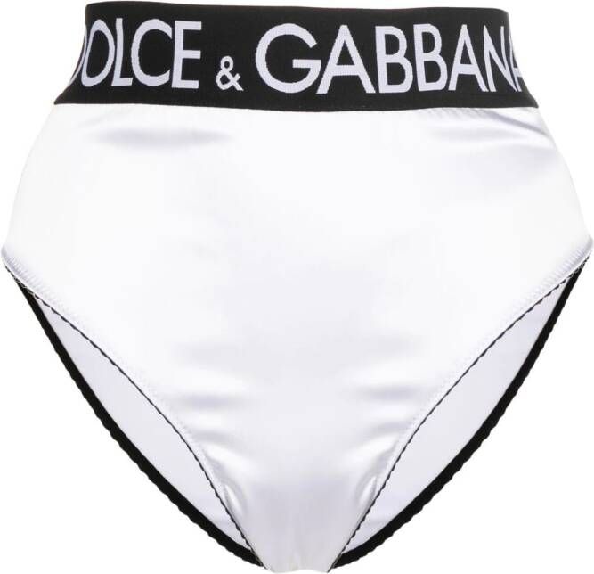 Dolce & Gabbana Satijnen slip Wit