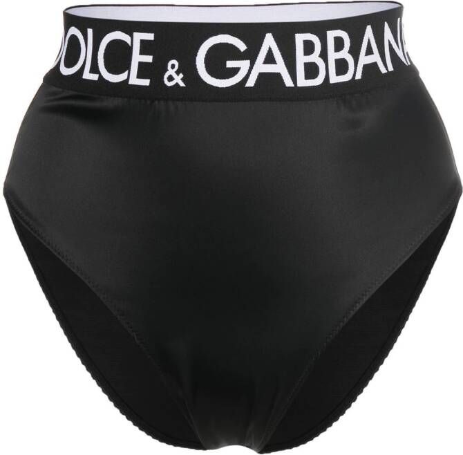 Dolce & Gabbana Satijnen slip Zwart
