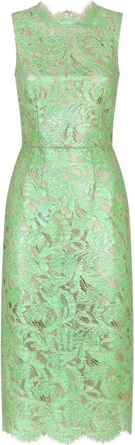 Dolce & Gabbana Semi-doorzichtige jurk Groen