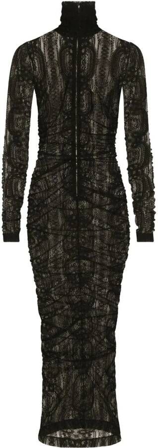 Dolce & Gabbana Semi-doorzichtige jurk Zwart