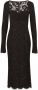 Dolce & Gabbana Kanten midi-jurk met gewelfde afwerking Zwart - Thumbnail 1