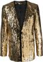 Dolce & Gabbana Verfraaide blazer met enkele rij knopen Goud - Thumbnail 1
