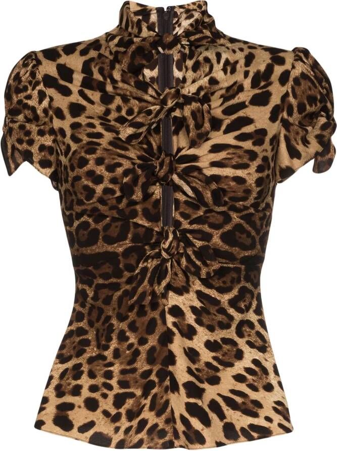 Dolce & Gabbana Shirt met luipaardprint Zwart