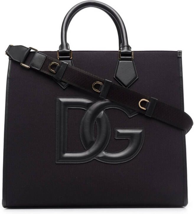 Dolce & Gabbana Shopper met logopatch Zwart