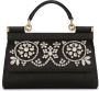 Dolce & Gabbana Kleine Sicily tas verfraaid met stras en handgreep Zwart - Thumbnail 1