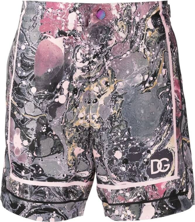 Dolce & Gabbana Shorts met abstracte print Roze