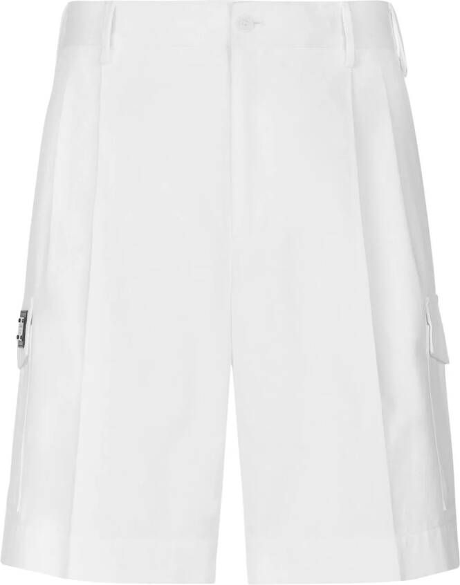 Dolce & Gabbana Shorts met logoplakkaat Wit