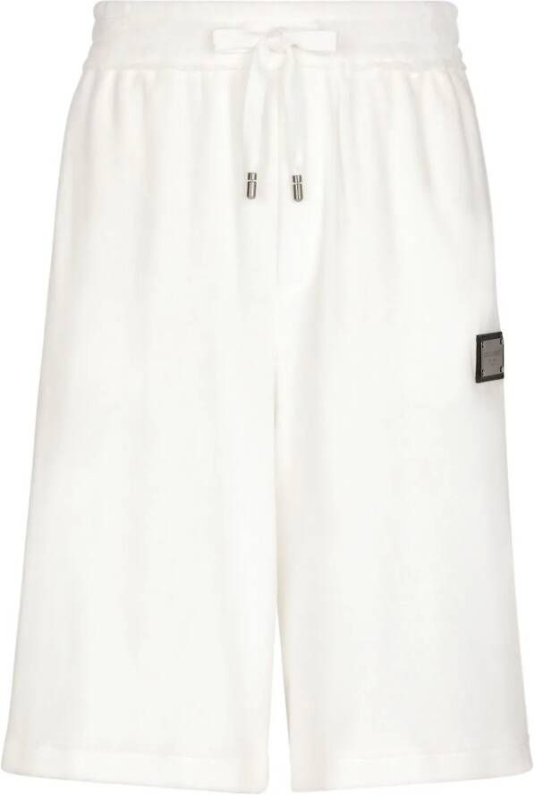 Dolce & Gabbana Shorts met logoplakkaat Wit