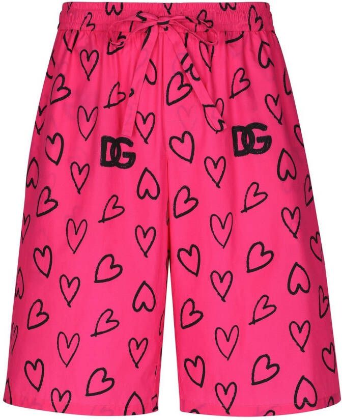 Dolce & Gabbana Shorts met logoprint Roze