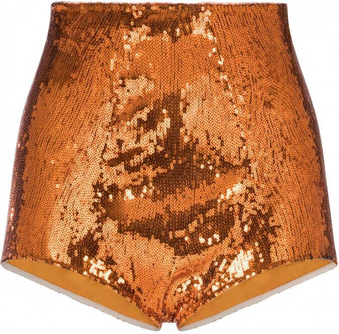 Dolce & Gabbana Shorts met pailletten Oranje