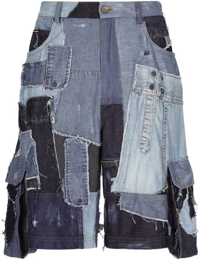 Dolce & Gabbana Shorts met patchwork Blauw