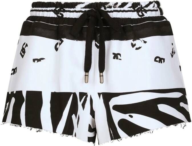 Dolce & Gabbana Shorts met zebraprint Wit