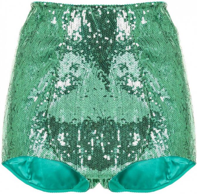 Dolce & Gabbana Shorts verfraaid met pailletten Groen