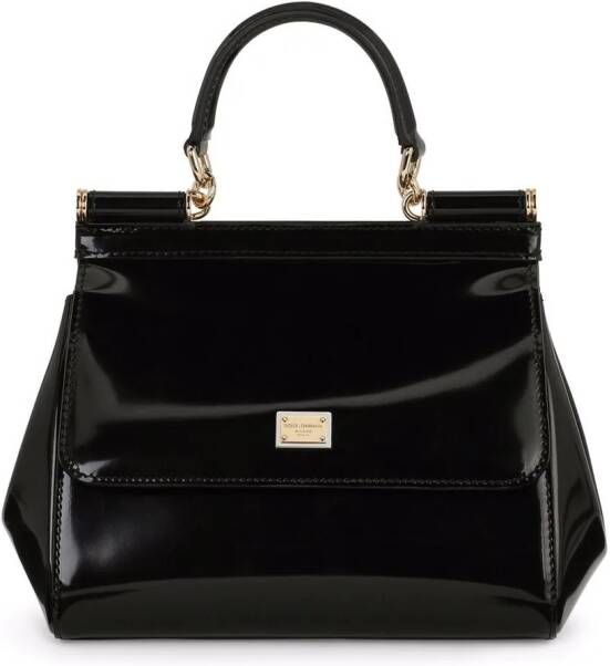 Dolce & Gabbana Medium Sicily schoudertas Zwart