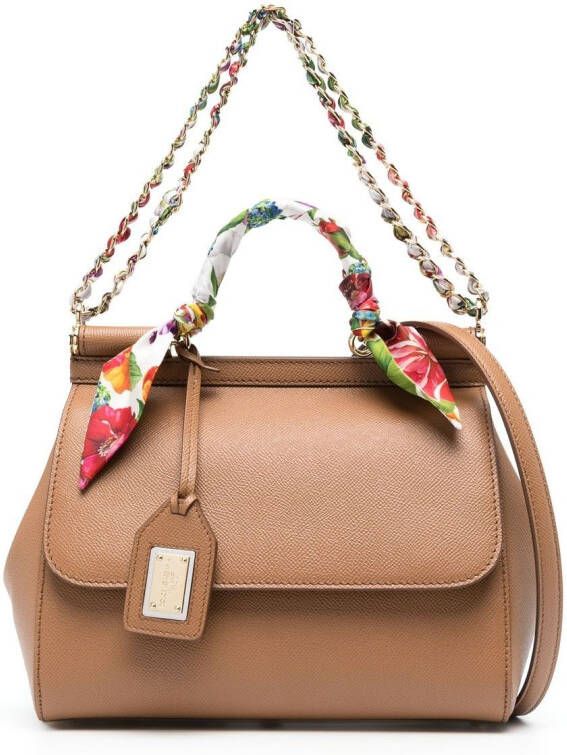Dolce & Gabbana Sicily leren shopper Zwart