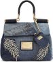 Dolce & Gabbana Sicily Soft kleine tas met handgreep en denim patchwork Blauw - Thumbnail 1