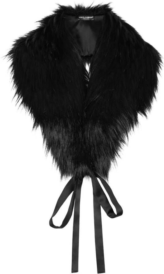 Dolce & Gabbana Sjaal van imitatiebont Zwart