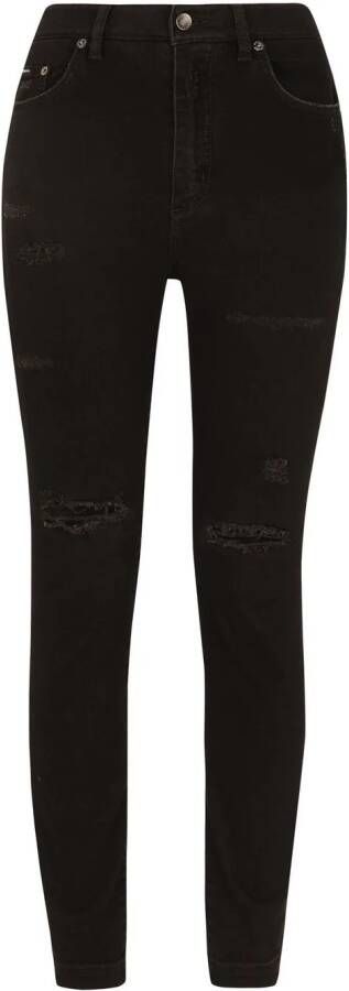 Dolce & Gabbana Audrey gerafelde skinny jeans Zwart