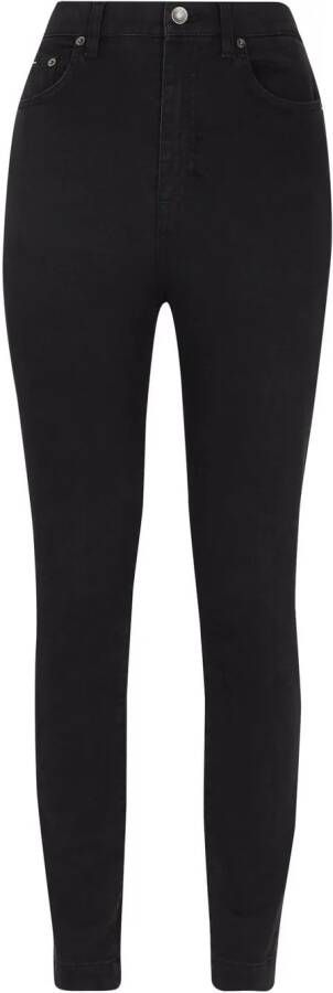Dolce & Gabbana Skinny jeans dames katoen Polyester Spandex Elastane rayon 36 Zwart