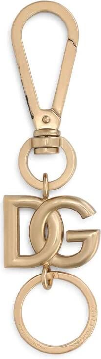 Dolce & Gabbana Sleutelhanger met logo Goud
