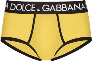 Dolce & Gabbana Slip met logo taille Geel