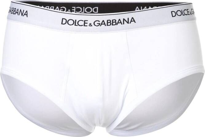 Dolce & Gabbana Slip met logo Wit