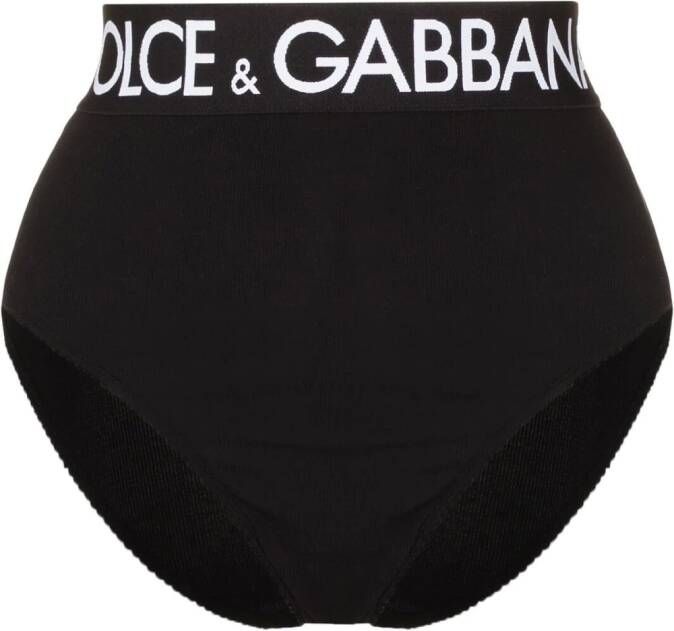 Dolce & Gabbana Slip met logoband Zwart