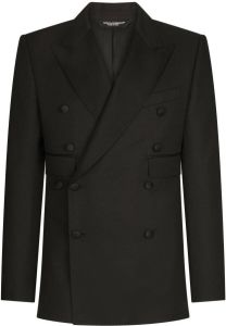 Dolce & Gabbana Smoking blazer met dubbele rij knopen Zwart