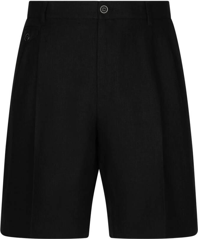 Dolce & Gabbana Linnen shorts Zwart