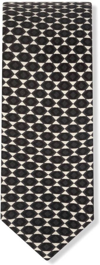 Dolce & Gabbana Zijden stropdas met geometrische print Zwart