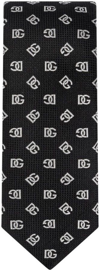 Dolce & Gabbana Zijden stropdas met jacquard Zwart