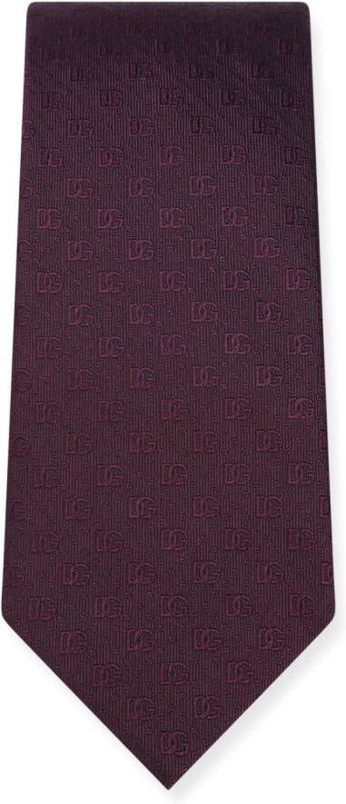 Dolce & Gabbana Stropdas met logo-jacquard Rood