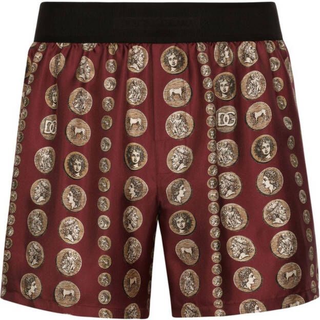 Dolce & Gabbana Stropdas met print Rood