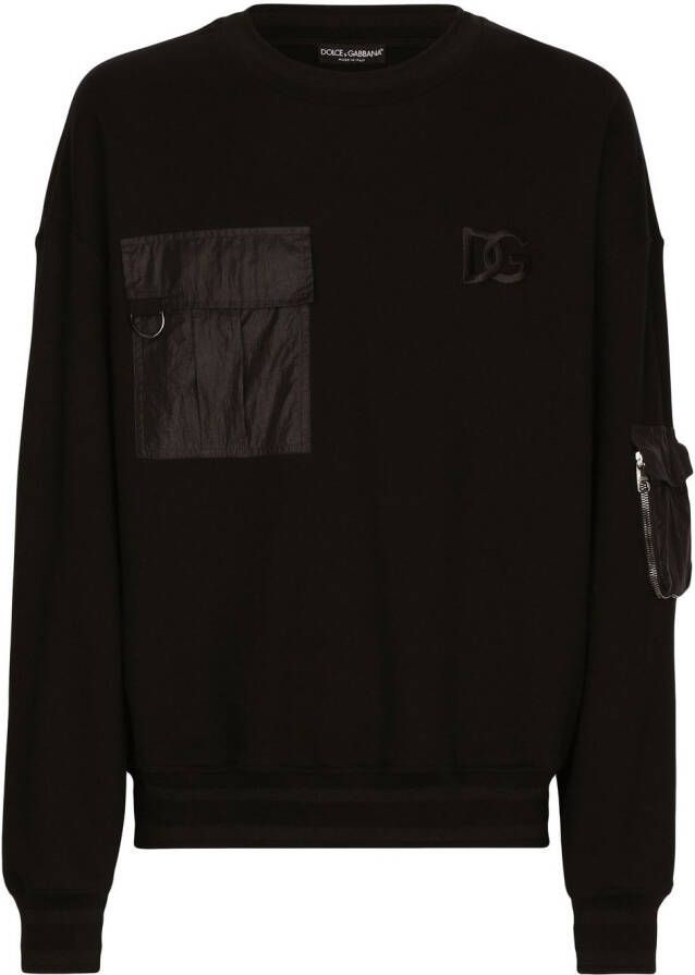 Dolce & Gabbana Sweater met geborduurd logo Zwart