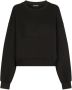 Dolce & Gabbana Katoenen sweater met logo-reliëf Zwart - Thumbnail 1