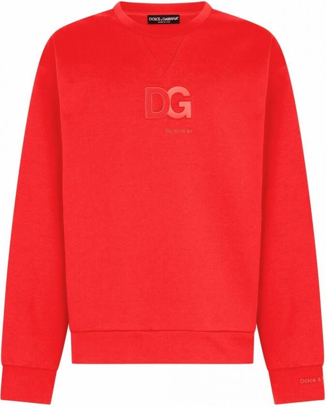 Dolce & Gabbana Sweater met logo-reliëf Rood