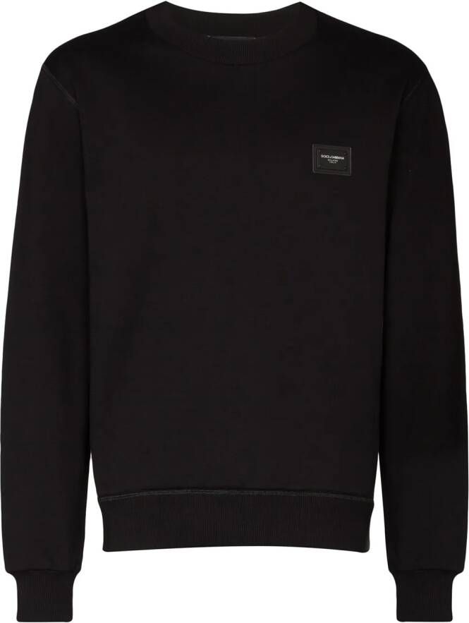 Dolce & Gabbana Sweater met logoplakkaat Zwart