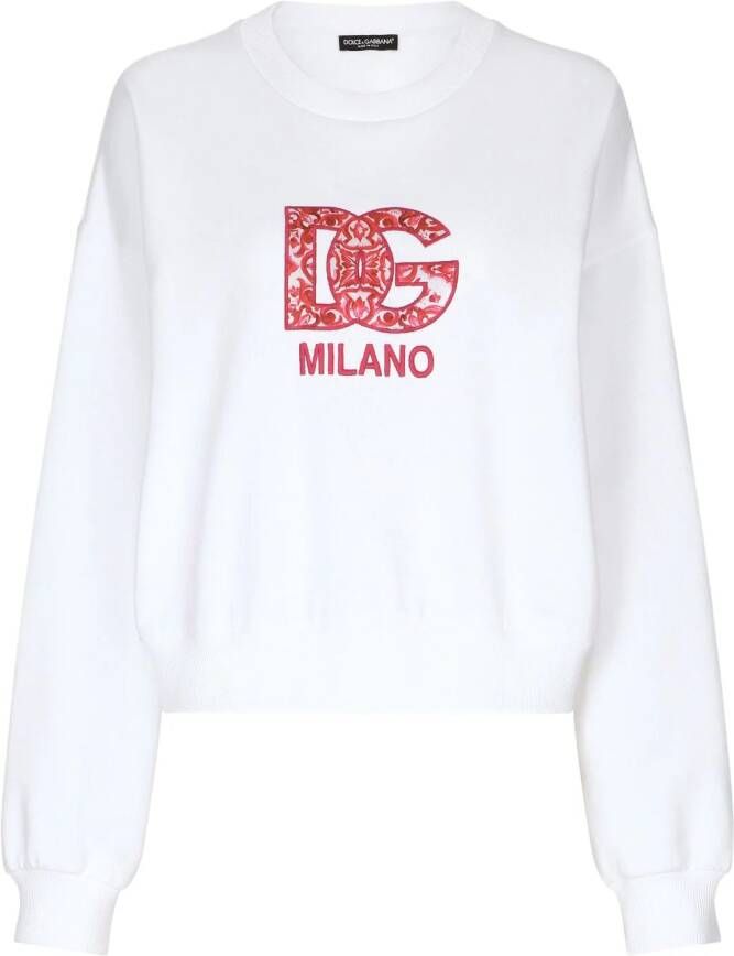 Dolce & Gabbana Sweater met logoprint Wit
