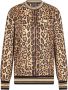 Dolce & Gabbana Jersey sweater met luipaardprint Bruin - Thumbnail 1