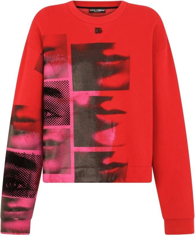 Dolce & Gabbana Sweater met print Rood