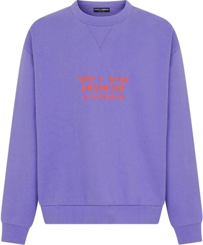 Dolce & Gabbana Sweater met reliëf Blauw