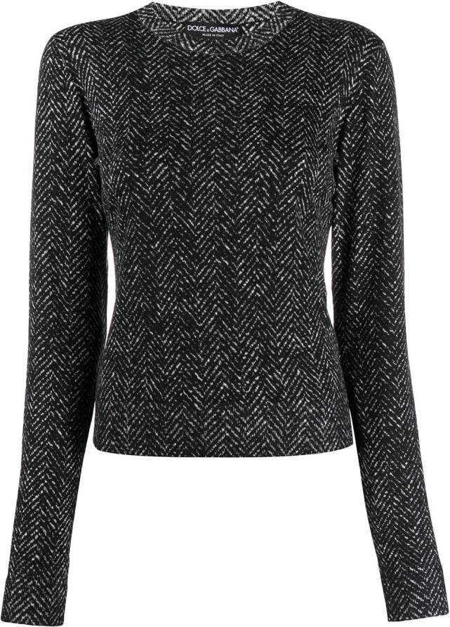 Dolce & Gabbana Sweater met ronde hals Zwart