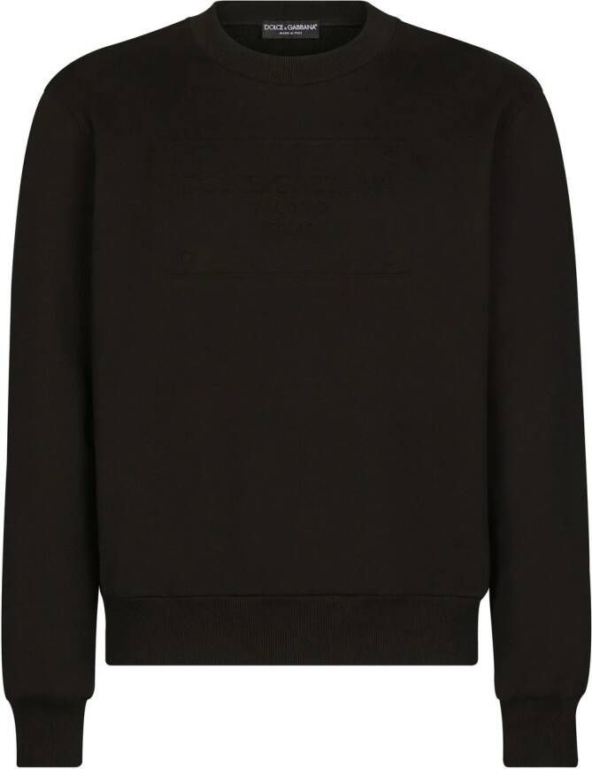 Dolce & Gabbana Sweater met DG-logo reliëf Zwart